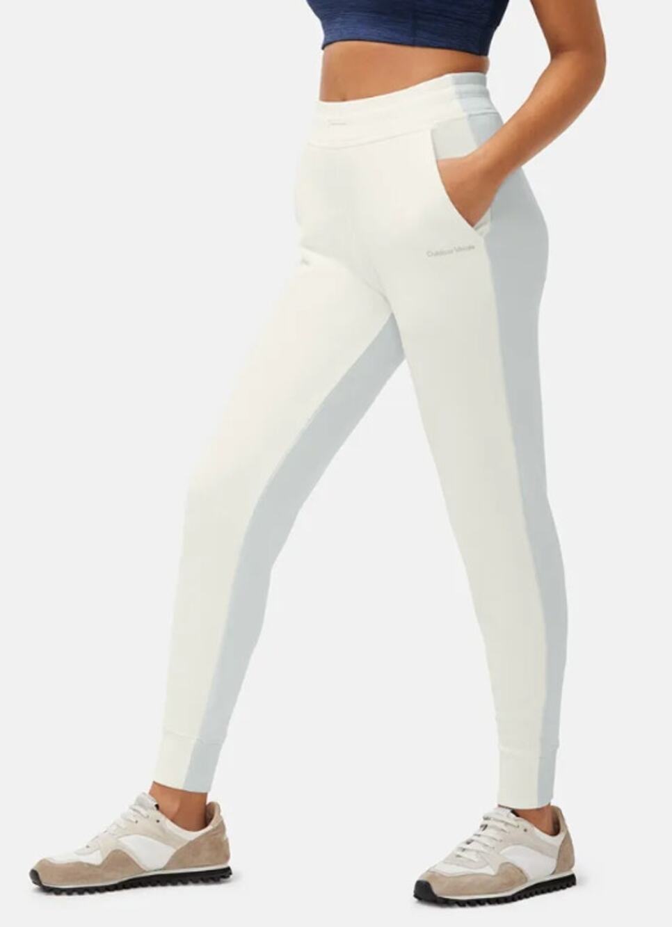 OUTDOOR VOICES Women's Soft Cotton Jogger XS White Grey Dove/Bone Pants NWT